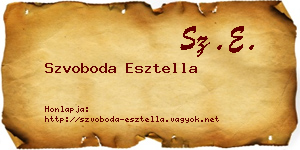 Szvoboda Esztella névjegykártya
